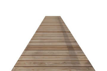 A wooden pathway leads into the distance, creating a sense of perspective and depth.