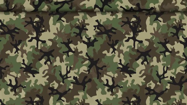 Moving Camouflage Fabric, Texture Background