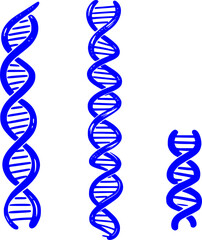 3D DNA strand isolated on white background for science and medical research