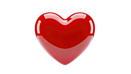 Glossy Red Heart Symbol