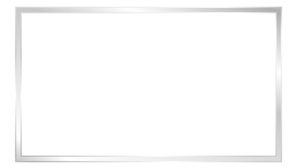 Fototapeta premium minimalist frame, white luxury gradient border isolated on transparent background