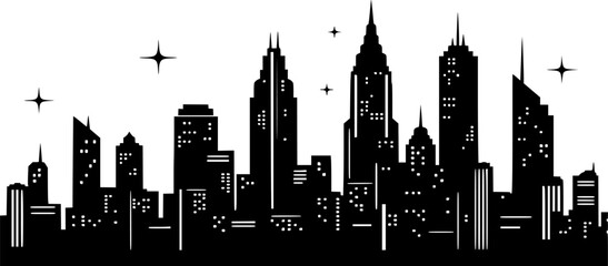 Obraz premium london skyline in black