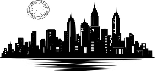 Fototapeta premium london skyline in black