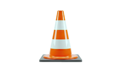 Orange and White Traffic Cone