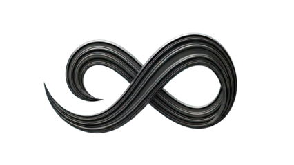 Black Infinity Symbol with Rippled Texture
