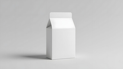 Minimal White Carton Box Mockup in Clean 3D Studio Scene