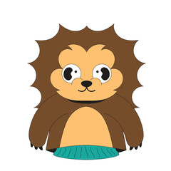 Fototapeta premium Cute animal hedgehog hand puppet cartoon character illustration