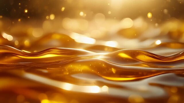 Ethereal background footage evoking all the feels with abstract waves of golden light and soft texture