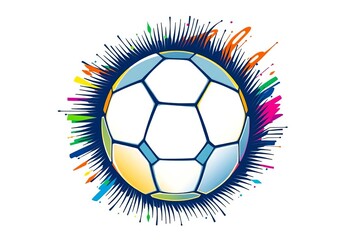 Soccer ball design, graphic illustration with abstract lines,  art,  modern