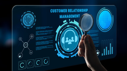 Customer Relationship Management (CRM) system for business. A platform to manage customer interactions, support services, and improve satisfaction. Motif