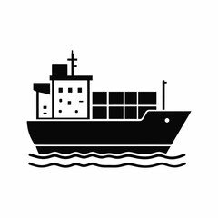 Obraz premium Cargo ship with containers on the ocean
