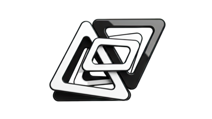 Interlocking Black and White Triangular Frames