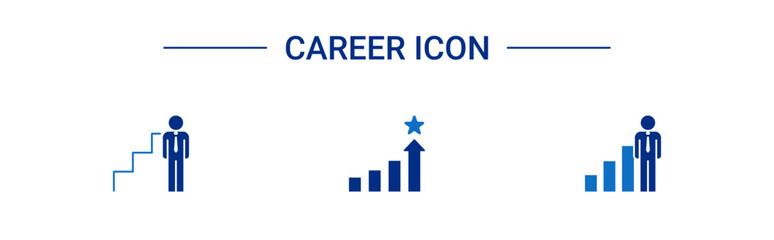 Career vector Icon Set concept illustration