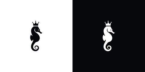 Creative Seahorse Logo Designs icon illustration