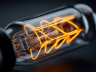 Glass Bulb with Vintage Filament and Warm Glow Effect