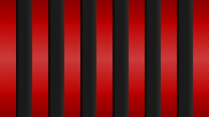 Fototapeta premium The image shows a black vertical line pattern, but with clearer lines and a simpler appearance than the first image. The graded red background remains dominant, giving it a sense of stability, minimal