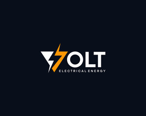 Volt electrical energy logo