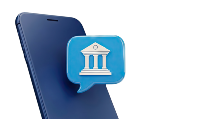 Mobile Banking Icon on Smartphone