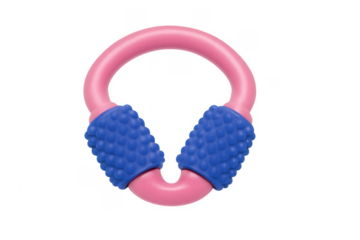 Pink and blue hand gripper training forearm strength