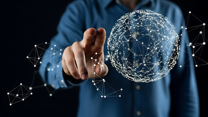 Globe Network Connection Digital Technology Concept.