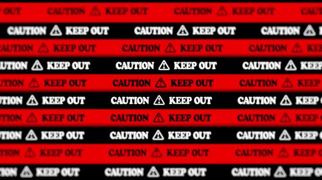 caution tape moving animation with yellow and black line. stripes security ribbons set warning tapes lines barrier border concept. 