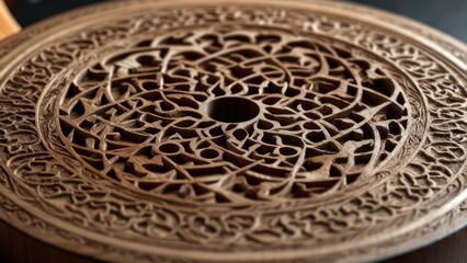 Intricate wooden rosette