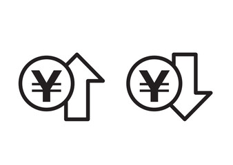 円の上昇下降アイコン