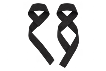 Black awareness ribbon symbol of mourning and grief