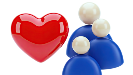 Heart and Abstract Family Figures