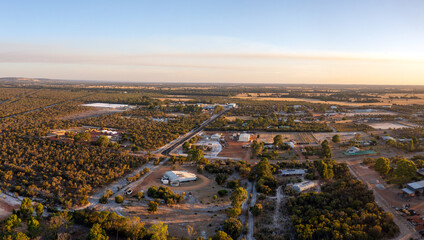 Aerial View of Industrial Area an Agriculture in Gingin, Westaustralien, Australia