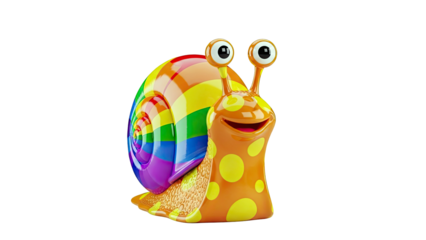 Rainbow Snail Character