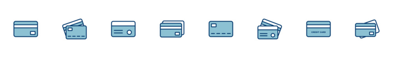 Credit card icon vector isolated on white background. Credit card payment icon vector