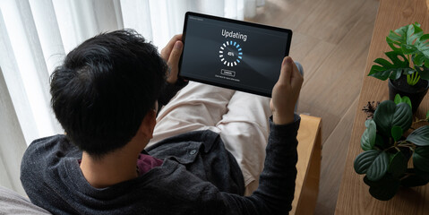 Software update on computer for modish version of device software upgrade