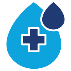 Fototapeta premium blood donation mixed color icon