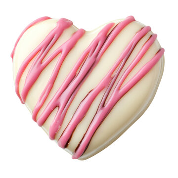 Heart shape licorice taffy nougat mint fudge set flat lay isolated on transparent background