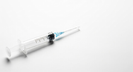 Medical syringes isolated on a transparent background.