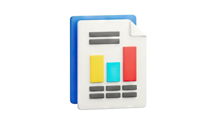 3D Rendered Bar Chart Report