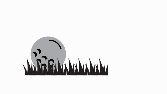 golf  icon animation  simple flat