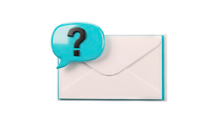 Envelope with Question Mark Speech Bubble