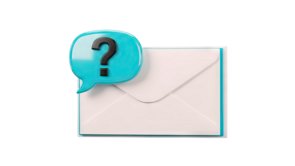 Envelope with Question Mark Speech Bubble
