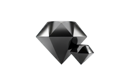 Two Black Diamonds on White Background