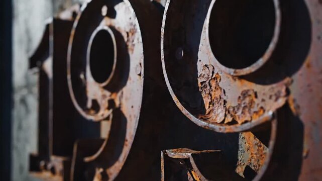  Rusty Metal Number 1999 - Vintage Industrial Sign