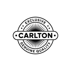 Fototapeta premium carlton exclusive genuine quality logo seal high quality