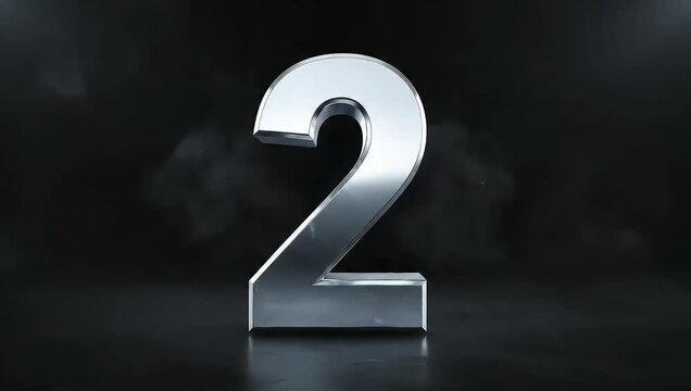 5 second countdown timer on a dark metallic surface