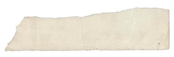 Ivory Handmade Parchment Strip With Soft Frayed Perimeter