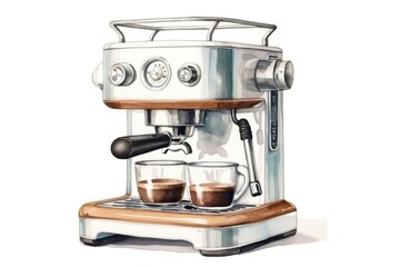 Coffee appliance white background coffeemaker.