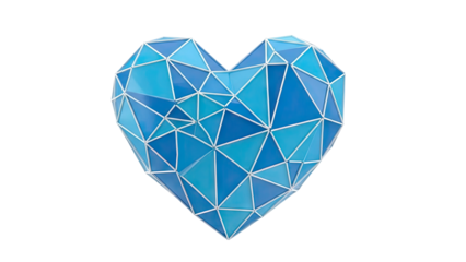 Geometric Blue Heart