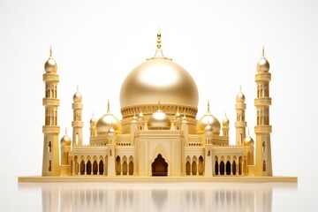 Fototapeta premium Simple mosque architecture building dome.