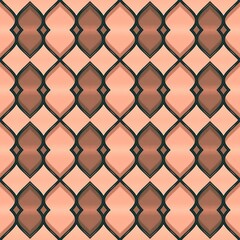 A pattern of squares and triangles in a tan and black color scheme
