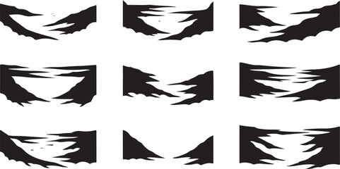 Obraz premium Abstract black and white brush stroke pattern design elements